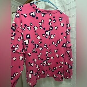 Crown & Ivy Pink and Navy Sweater